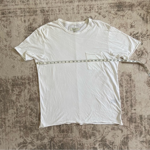 Rag & Bone Miles Cotton Lightweight White Short Sleeved Jersey T-Shirt Sz L - Picture 7 of 14